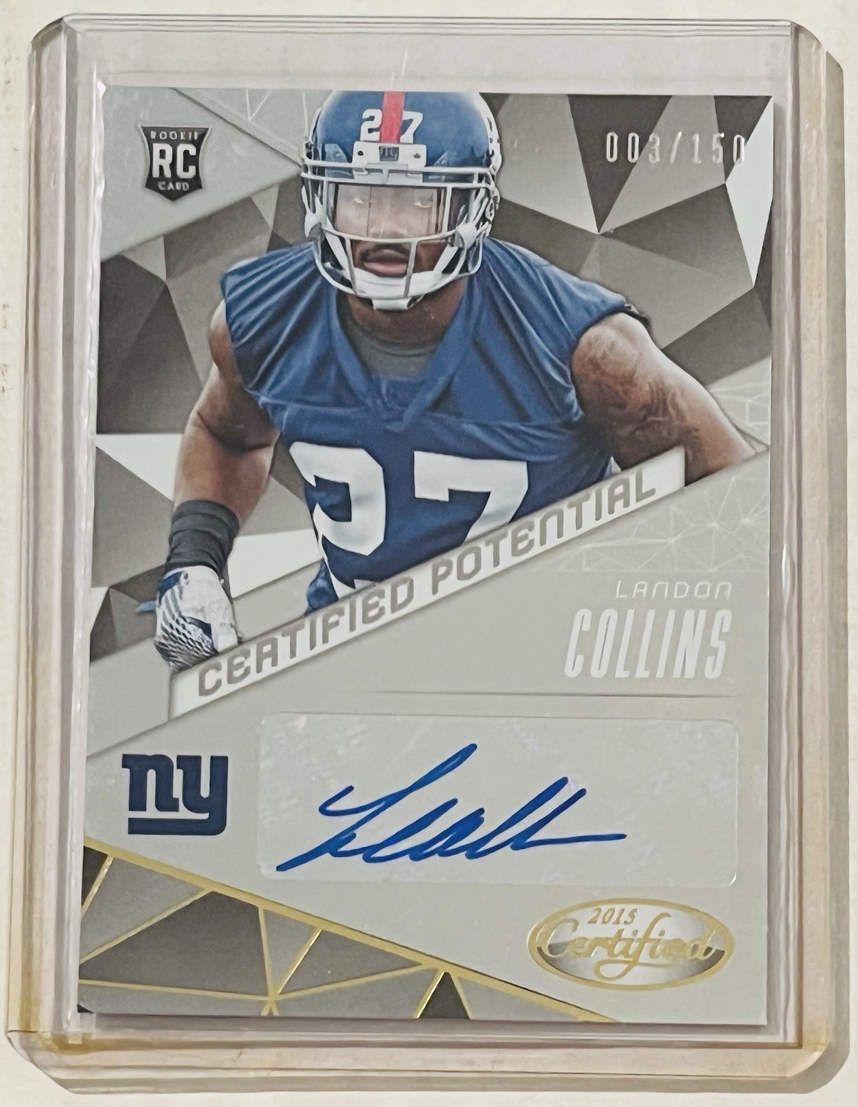 Landon Collins Panini Certified Certified Potential Autograph #CPLC Base