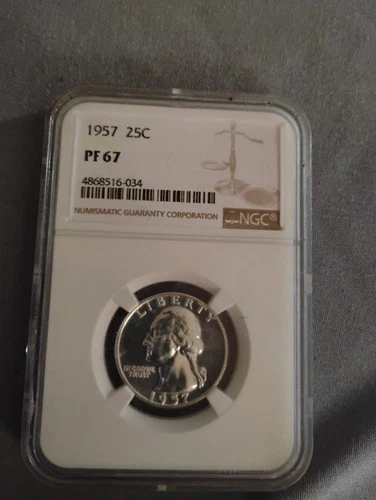 1957 Washington Quarter NGC PF 67 Silver Proof Philadelphia 25C