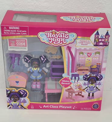 Jazwares Royale High Art Class Playset Doll w/Virtual Item Code & 16 Pieces NEW!