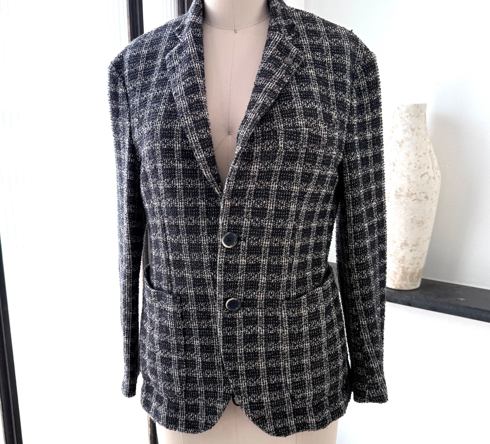 Mad Seasons Women's Cotton/Linen Jacket, Size 48, Made in Italy