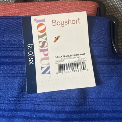 Joyspun Boyshort Panties Underwear 3 Pair Multicolor Women's Size