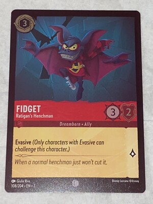 Disney LORCANA Rise of the Floodborn FIDGET Foil Card NM 108/204 | eBay Disney LORCANA Rise of the Floodborn FIDGET Foil Card NM 108/204 | eBay