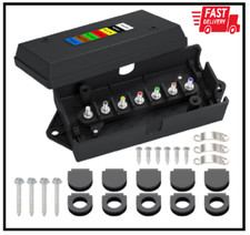 7 Way Trailer Junction Box Weatherproof 7 Pin Trailer Wiring Box 7 Color-coded 7 Way Trailer Junction Box Weatherproof 7 Pin Trailer Wiring Box 7 Color-coded