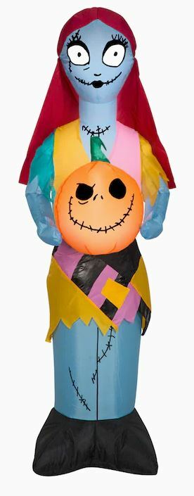 Nightmare Before Christmas Glow-in-the-Dark Inflatable Sally – 15-Inch Tall Novelty Decoration