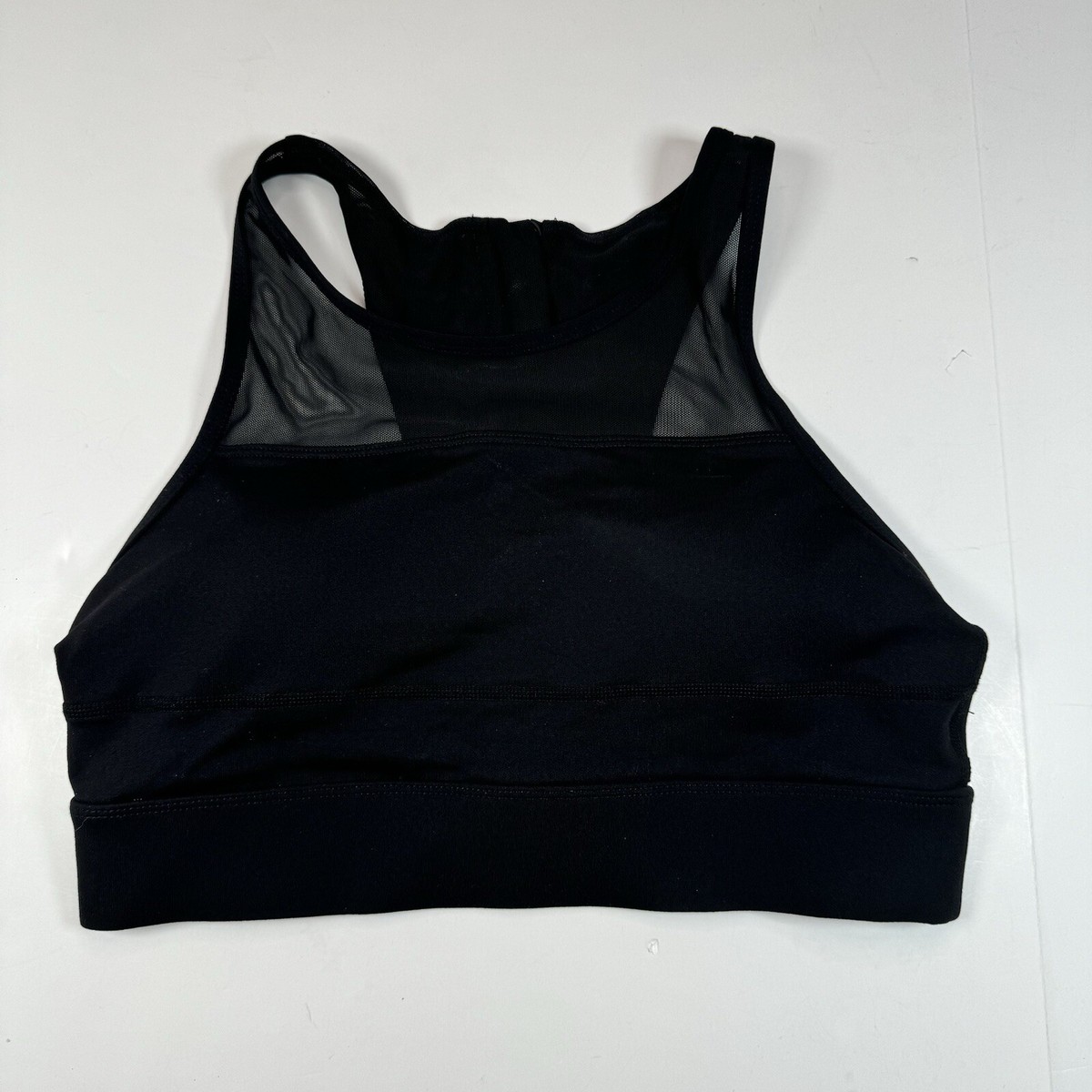 Zyia Active Black Bomber Racerback Mesh Sports Bra Size M