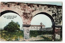 1912 Arches of Mission San Luis Rey, California VTG Postcard CG3.