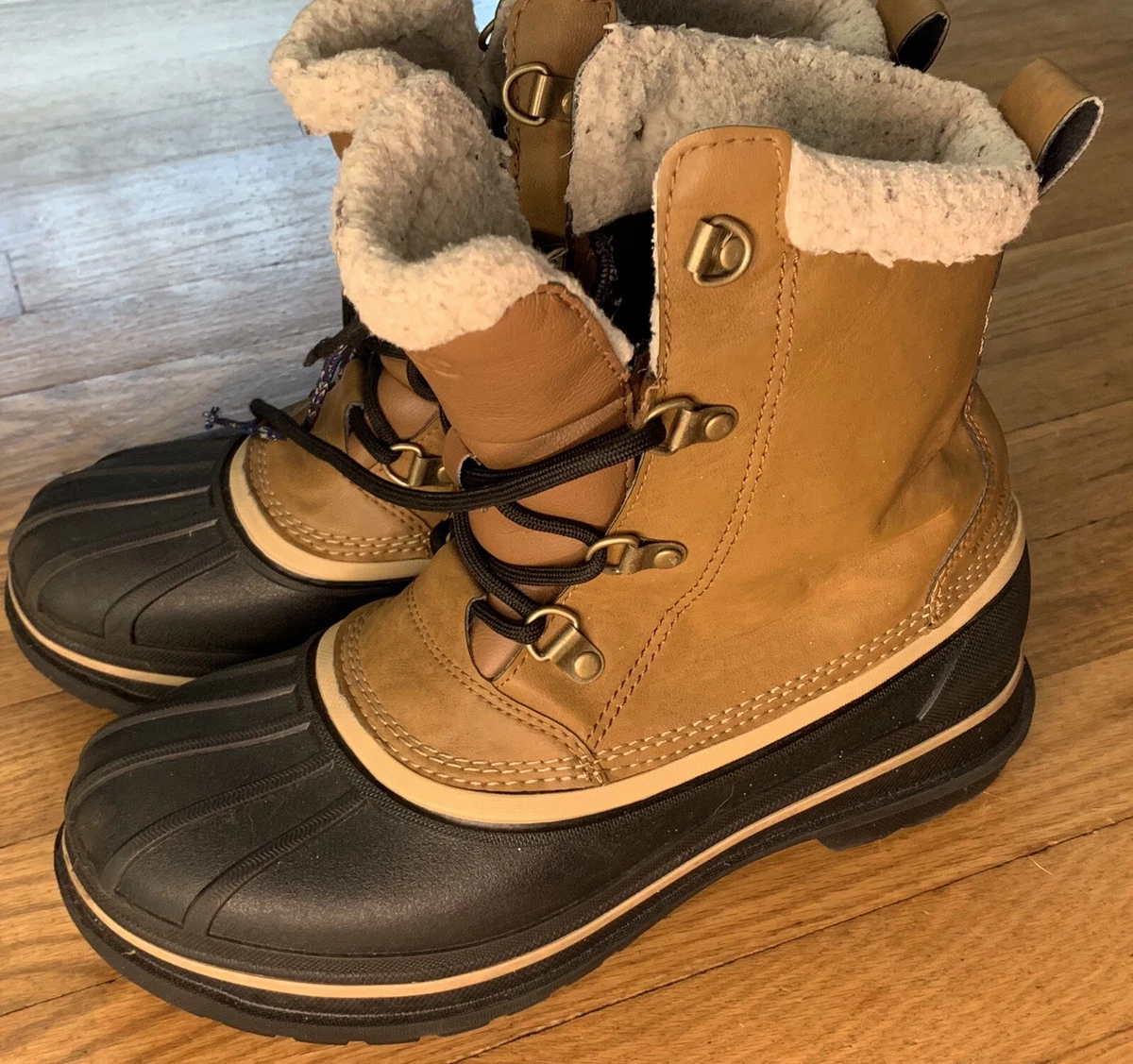 CROCS SNOWBOOTS men 7 brown EUC eBay