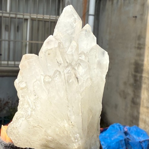 Racimo de cuarzo transparente natural 421 g cristal mineral curación - Imagen 4 de 12