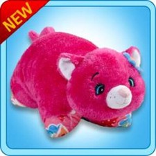 Authentic Pillow Pets Cat Flower Power Red Large 18" Plush Toy Gift