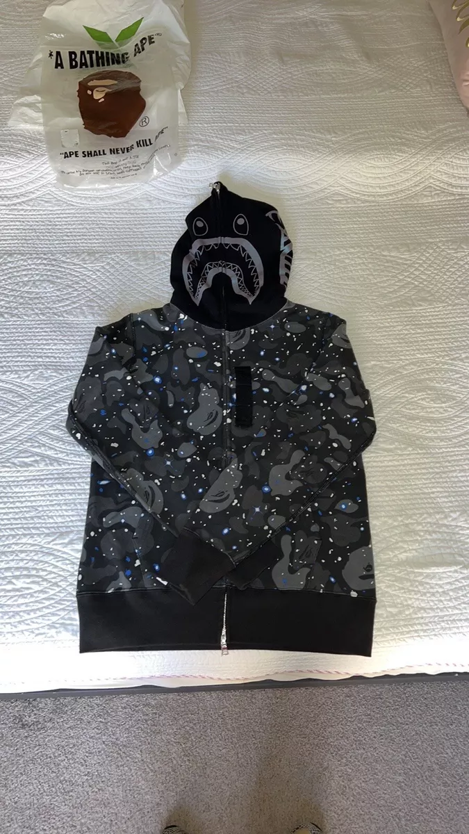 bape space camo shark full zip hoodie
