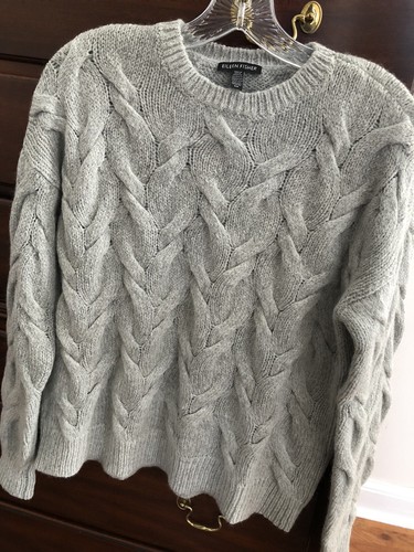 Eileen Fisher Cable Knit Sweater S | eBay