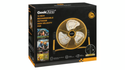 24 Inch High Velocity Industrial Fan 8500 CFM Heavy Duty Outdoor Fan 3-Speed 360