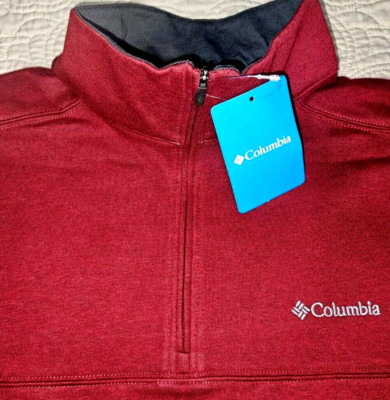 NEW COLUMBIA, MENS BIG&TALL SIZE 2X-TALL, HART MOUNTAIN 1/2-ZIP TOP-MSRP $80.00
