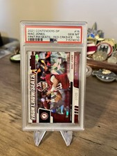 2021 Panini Contenders Draft Picks Mac Jones Front Row Seats Red Cracked Ice /23