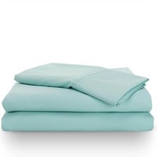 Twin Bed Sheets Set - 3 Piece Microfiber Bed set color blue fog