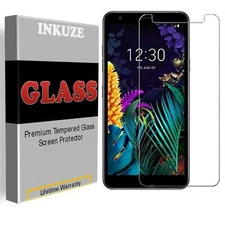 INKUZE Tempered Glass Screen Protector Guard Saver Cover For LG Tribute Royal
