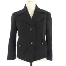 Versace Womens Jacket Blazer Y2k Jeans Couture Black Jersey Single Breasted Xs