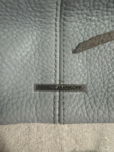 Rebecca Minkoff Pale Blue Leather Tassel Fringe Moto Tote Bag W/Dust Bag CHARITY - Picture 4 of 8