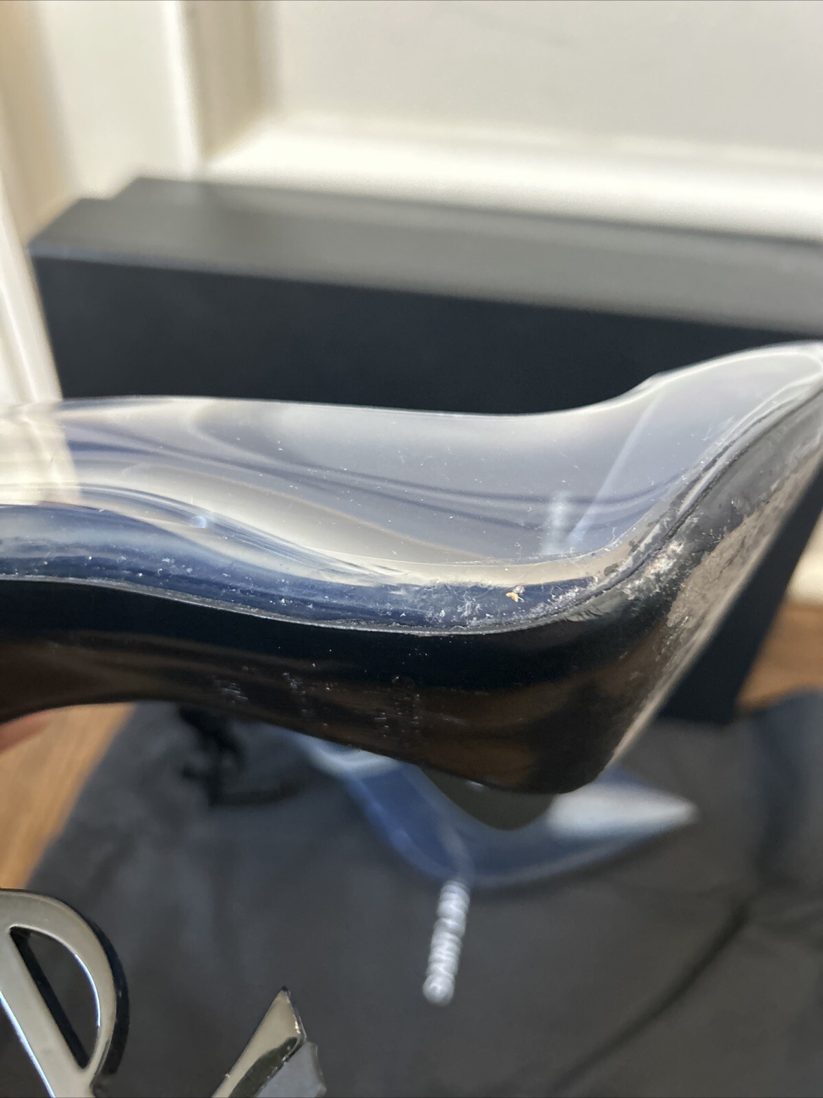 Pompa Saint Laurent Opyum 110 YSL EU 39 5 US 9 5 trasparente PVC tacco alto