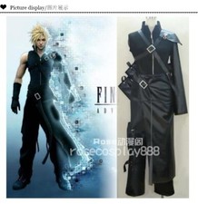 Costume cosplay FFVII Cloud Strife vestito unisex Halloween nero abbigliamento uomo