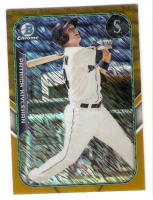 PATRICK KIVLEHAN GOLD REFRACTOR ROOKIE SN #/50 2015 BOWMAN CHROME MINI MARINERS