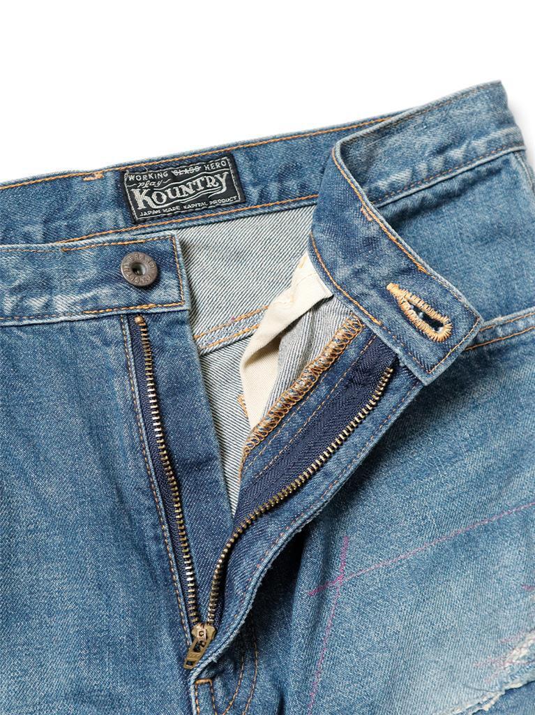 KAPITAL 14oz Denim 5P Rat Flare Pants Crazy Dixie Remake new KAPITAL 14oz Denim 5P Rat Flare Pants Crazy Dixie Remake new