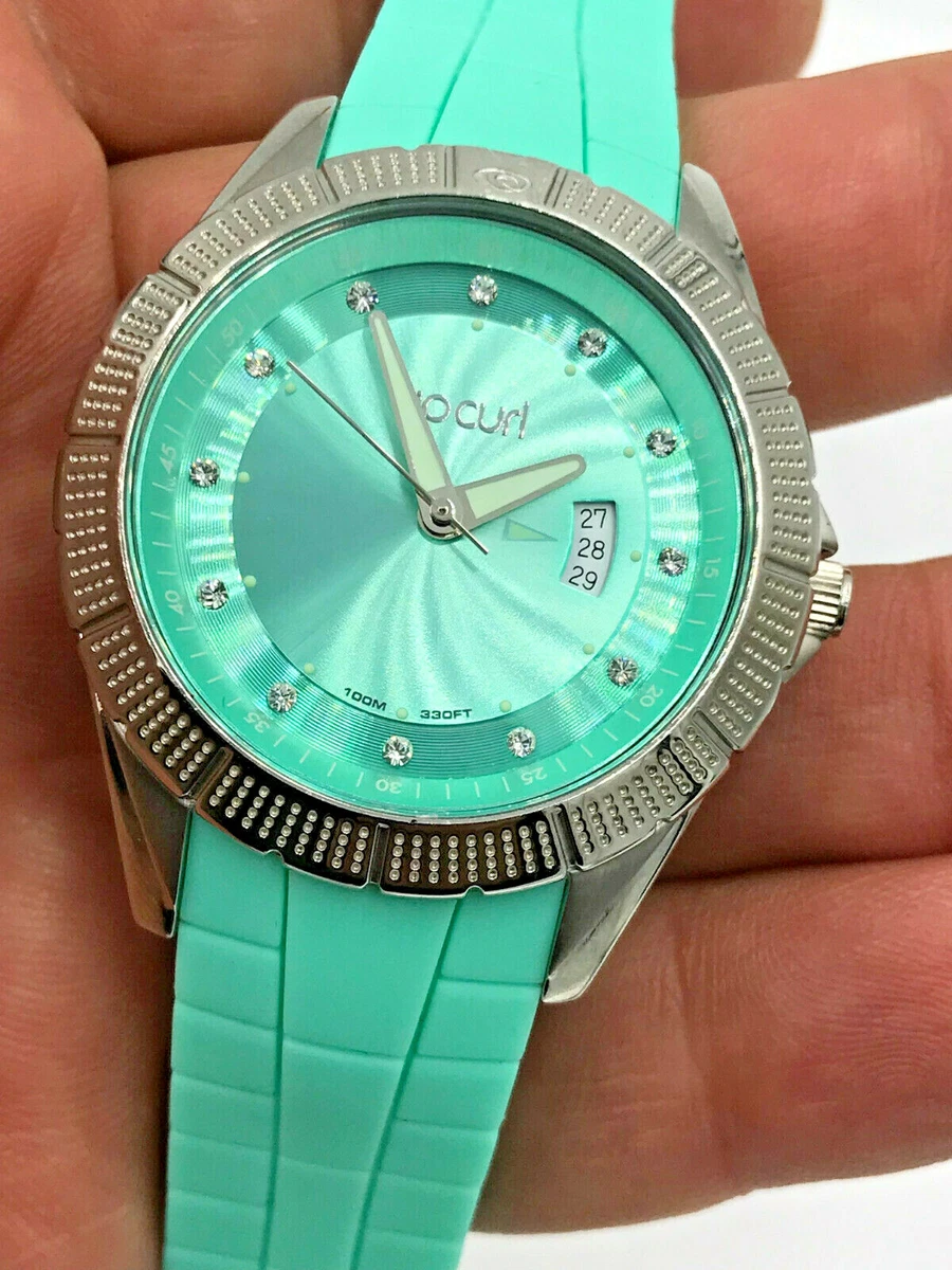Rip Curl Watch GODDESS A2449G Green Women s Date Good Gondition
