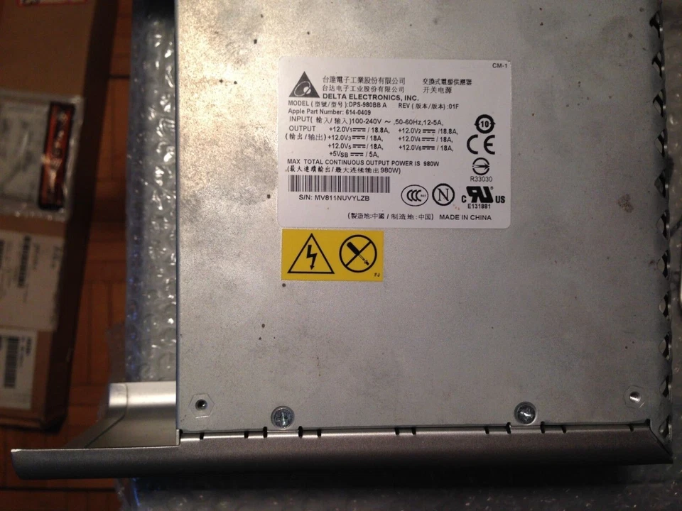 Mac Pro PSU for 3,1. Delta DPS-980BB A (NOT working, parts only) - Image 3 of 3