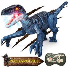 Remote Control Dinosaur Toys for Kids, 2.4GHz Robot Toys Simulation Velociraptor