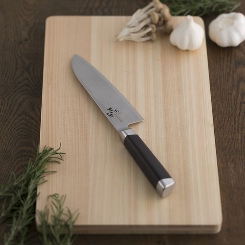 Kitchen Knife Chef's Couteau Coltello AE5200 Japan Santoku 関孫六 Damascus 6.5 in - Picture 2 of 10