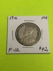 1916 Canadian George V Half Dollar 50c Piece. AG. Nice Coin.   Trending At $55