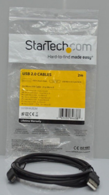 2m StarTech Micro USB2.0 kabel UUSBHAUB2M-Aauf Micro B - NEU