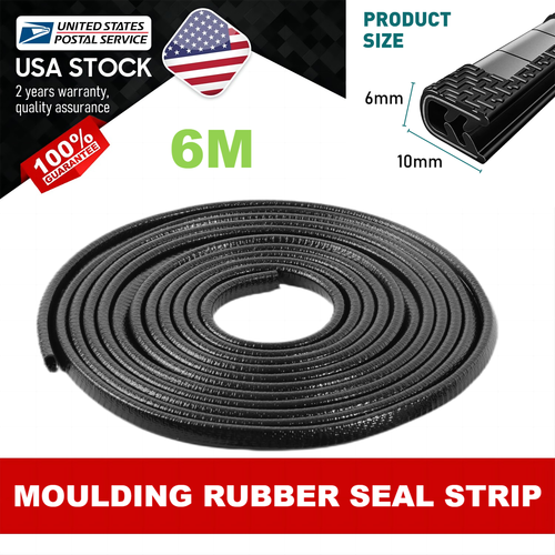 20Ft U-shape Rubber Seal Car Truck Door Window Trim Hollow Weather Strip 6M US