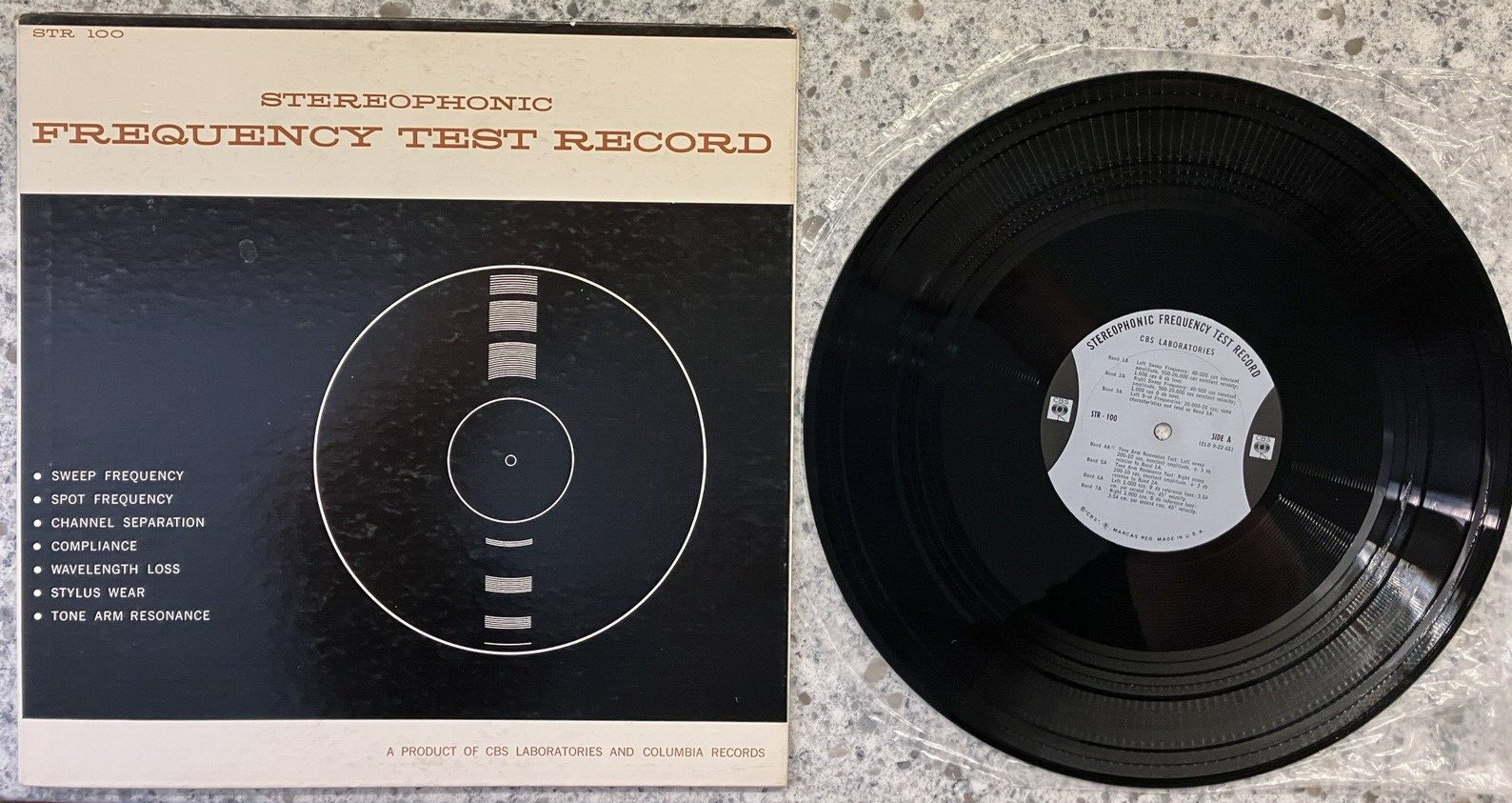 CBS Laboratories – Stereophonic Frequency Test Record ; 1962 LP - LOOKS UNPLAYED
