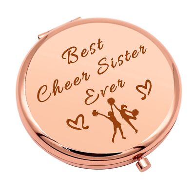 Cheer Gifts for Girls Sister Friendship Gift Rose Gold Compact Mirror for Che...