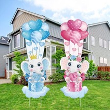 Namalu 2 Sets Gender Reveal Outdoor Decorations Baby Shower pink, blue