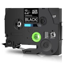 1PK Compatible with Brother PT-1810 TZ335 TZe335 White on Black Label Tape 0.47"