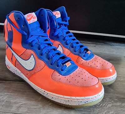 NIKE Sneaker Vintage Air Force 1 Wallace Sheed High Neon Gr.47,5 / 12 Top-Zust.