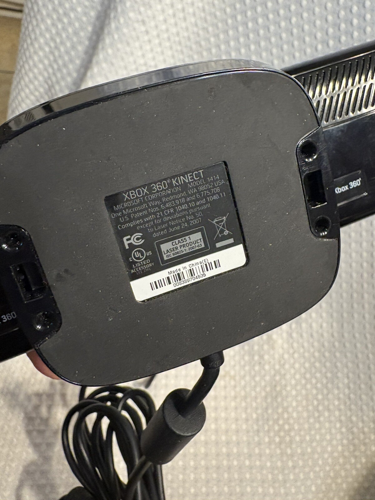 Official Microsoft Xbox 360 Kinect Motion Sensor Bar With Cord,  Fast Shipping!