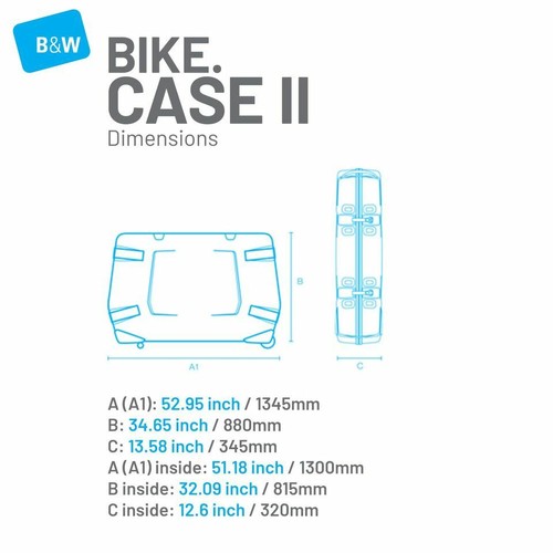 B&W Protection / Transport / Travel Bike Case II with Tires