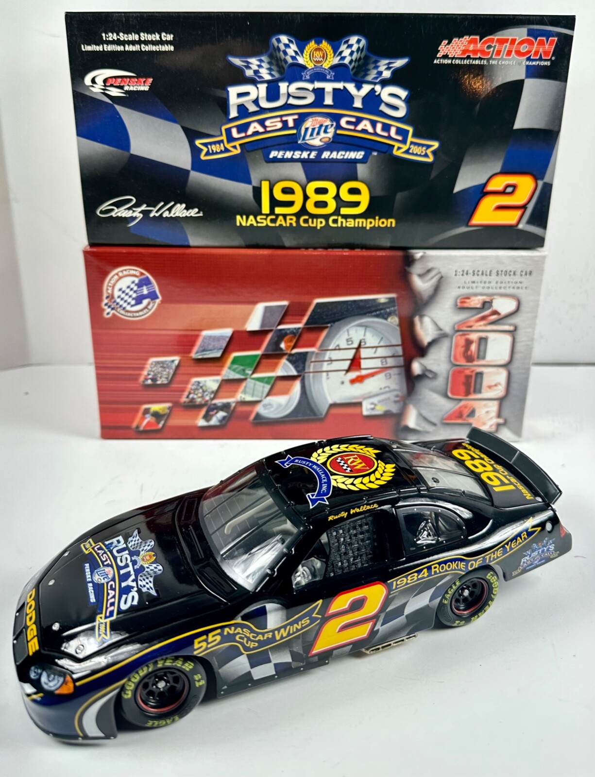 Rusty Wallace 2004 NASCAR #2 Announcement Car Intrepid 1/24 Die Cast Action-image