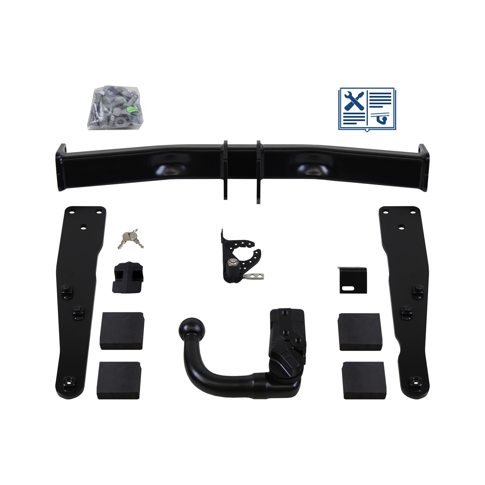 Attelage VW T5 Brink rotule démontable sans outil pour Transporter et Multivan de 2009 à 2015 - 2