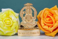 Badri Vishal Statue Murti Car Golden Metal Small Lord Vishnu Badrayana Idol 