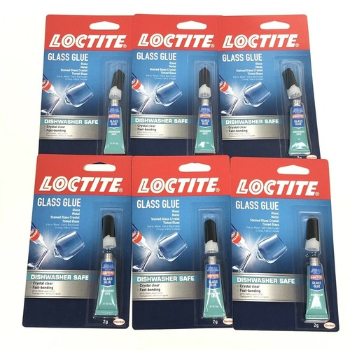 Lot of 6 Loctite Glass Glue Dishwasher Safe Clear 233841 2g Each New eBay