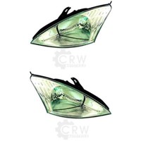 Halogen Scheinwerfer Set FüR Ford Focus Daw Dbw 1.6 16V 1.4 Dnw 1.8 Dfw