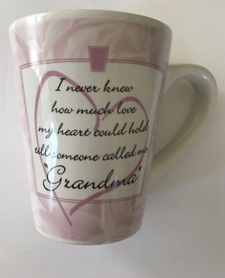 NOS Grandma Mug Abbey Press Never Knew How Much Love Heart Could Hold Birthday