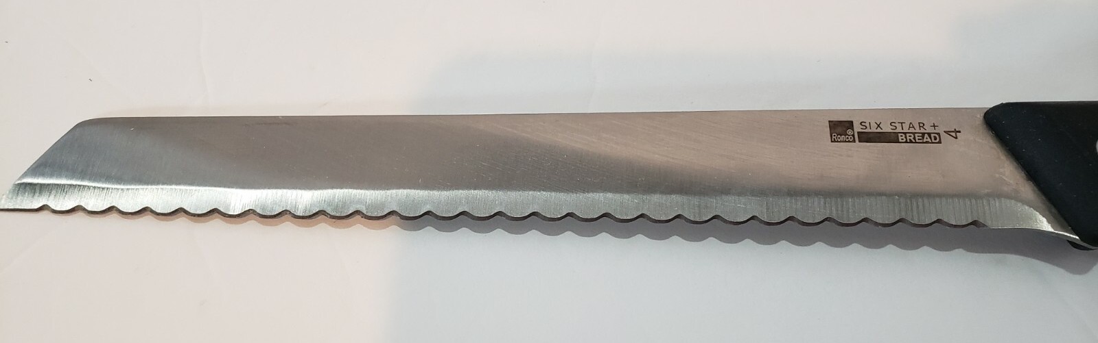 Ronco Showtime Six Star Stainless Steel Knives Carving #2 Bread #4 Set Of 2