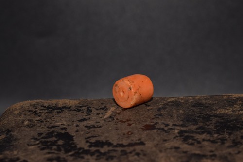 UNDYED! Antique BEAD CORAL VTG Mediterranean red TIBET Buddhist Mala Dzi medical - Picture 12 of 20