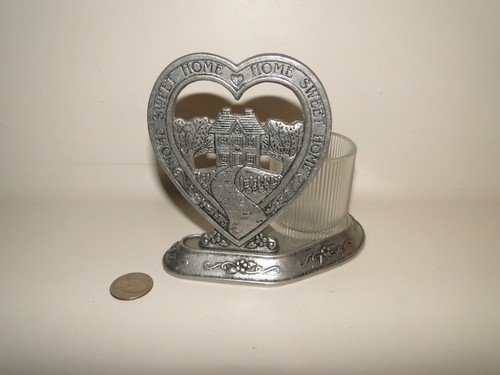 Carson Pewter Home Sweet Home Votive Candle Holder - Picture 3 of 9