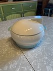 Vintage MCM Limoges Lidded Bowl Triumph USA Cotillion Blue — photo 10